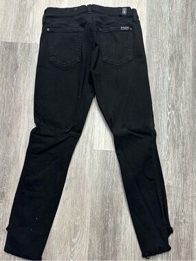 Super cute black seven for all mankind frayed ankle jeans